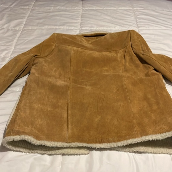 Vintage Ambassador Tan Penny Lane Suede Coat M - Picture 7 of 8